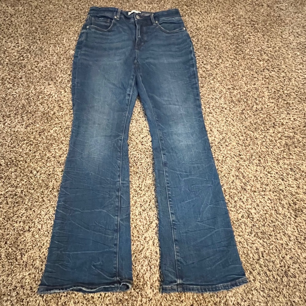 LOFT The Boot Mid Rise Bootcut Jeans Medium Wash Blue Size 28‎ 6P Petite